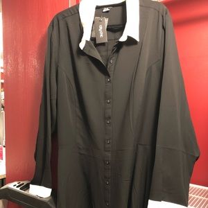 Plus size button up blouse